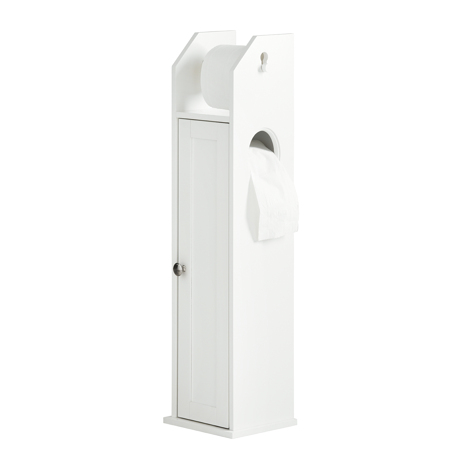 Free Standing Wood Bathroom Cabinet,Toilet Paper Roll Holder, FRG135-W